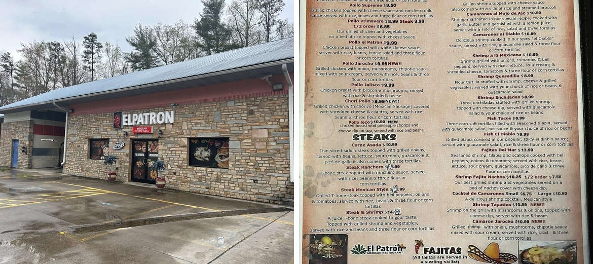 El Patron Menu