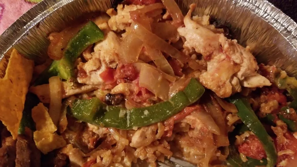 Chicken Cheese and Rice with Vegetables