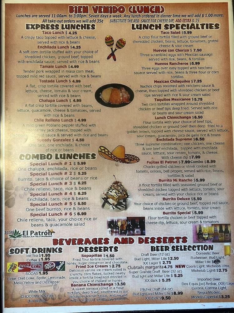 El Patron Menu image 3